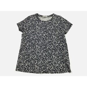 Marine Layer Swing Crew Tee Shirt Small Abstract Floral T shirt Black White Top